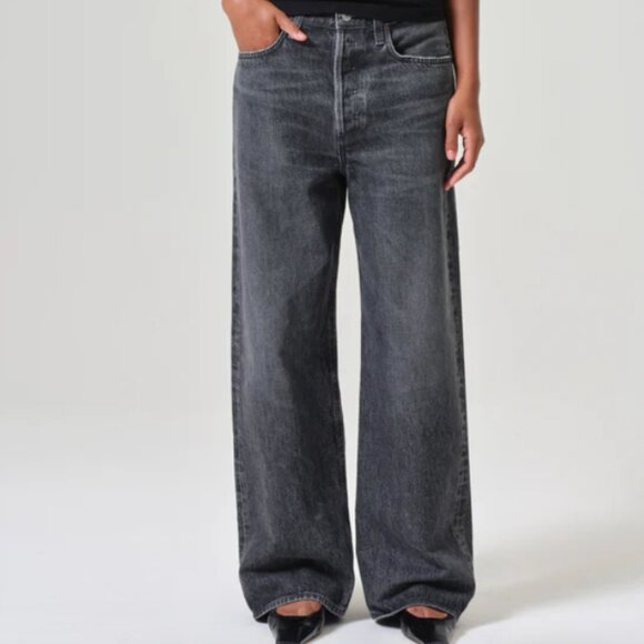 Agolde Denim - AGOLDE Jeans Low Slung Baggy in Ditch (Black) Size 28 NWT